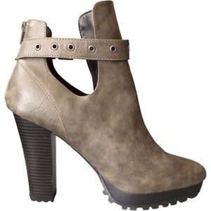 Report Taupe Heeled Chunky Soul Ankle Boots